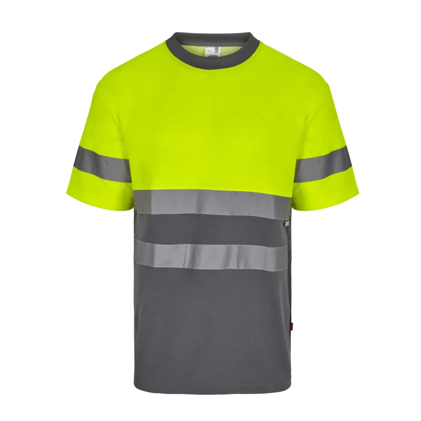 Tricou cu mânecă scurtă, reflectorizant, de înaltă vizibilitate, în două tonuri, din bumbac / Velilla / Îmbrăcăminte HiVis și reflectorizantă