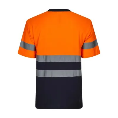 Tricou cu mânecă scurtă, reflectorizant, de înaltă vizibilitate, în două tonuri, din bumbac / Velilla / Îmbrăcăminte HiVis și reflectorizantă