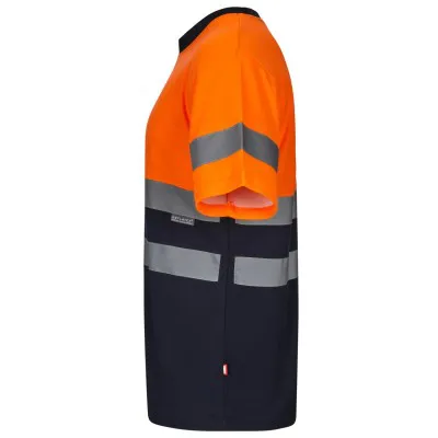 Tricou cu mânecă scurtă, reflectorizant, de înaltă vizibilitate, în două tonuri, din bumbac / Velilla / Îmbrăcăminte HiVis și reflectorizantă