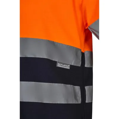 Tricou cu mânecă scurtă, reflectorizant, de înaltă vizibilitate, în două tonuri, din bumbac / Velilla / Îmbrăcăminte HiVis și reflectorizantă
