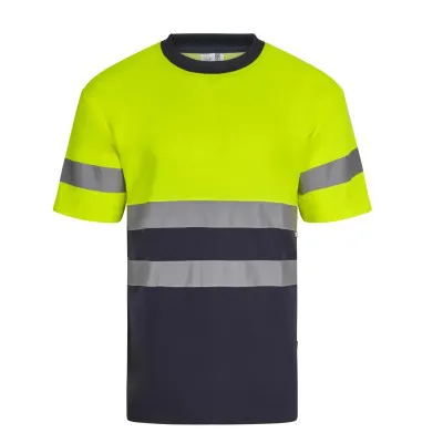 Tricou cu mânecă scurtă, reflectorizant, de înaltă vizibilitate, în două tonuri, din bumbac / Velilla / Îmbrăcăminte HiVis și reflectorizantă