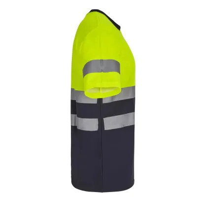 Tricou cu mânecă scurtă, reflectorizant, de înaltă vizibilitate, în două tonuri, din bumbac / Velilla / Îmbrăcăminte HiVis și reflectorizantă