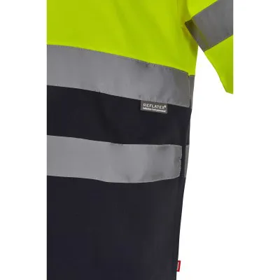Tricou cu mânecă scurtă, reflectorizant, de înaltă vizibilitate, în două tonuri, din bumbac / Velilla / Îmbrăcăminte HiVis și reflectorizantă