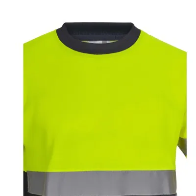 Tricou cu mânecă scurtă, reflectorizant, de înaltă vizibilitate, în două tonuri, din bumbac / Velilla / Îmbrăcăminte HiVis și reflectorizantă