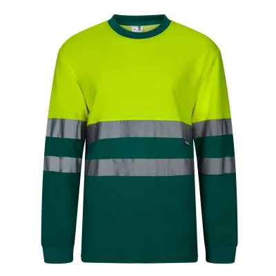 Tricou cu mânecă lungă, reflectorizant, de înaltă vizibilitate, din bumbac / Velilla / Îmbrăcăminte HiVis și reflectorizantă