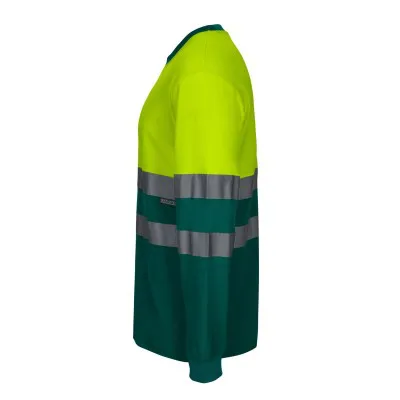 Tricou cu mânecă lungă, reflectorizant, de înaltă vizibilitate, din bumbac / Velilla / Îmbrăcăminte HiVis și reflectorizantă