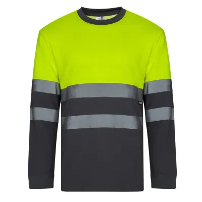 Tricou cu mânecă lungă, reflectorizant, de înaltă vizibilitate, din bumbac / Velilla / Îmbrăcăminte HiVis și reflectorizantă