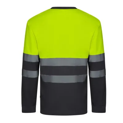 Tricou cu mânecă lungă, reflectorizant, de înaltă vizibilitate, din bumbac / Velilla / Îmbrăcăminte HiVis și reflectorizantă
