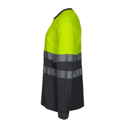 Tricou cu mânecă lungă, reflectorizant, de înaltă vizibilitate, din bumbac / Velilla / Îmbrăcăminte HiVis și reflectorizantă