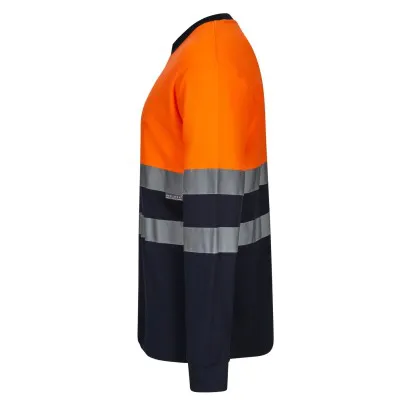 Tricou cu mânecă lungă, reflectorizant, de înaltă vizibilitate, din bumbac / Velilla / Îmbrăcăminte HiVis și reflectorizantă