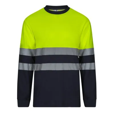 Tricou cu mânecă lungă, reflectorizant, de înaltă vizibilitate, din bumbac / Velilla / Îmbrăcăminte HiVis și reflectorizantă