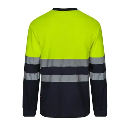 Tricou cu mânecă lungă, reflectorizant, de înaltă vizibilitate, din bumbac / Velilla / Îmbrăcăminte HiVis și reflectorizantă