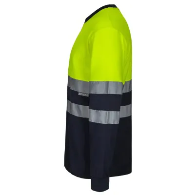 Tricou cu mânecă lungă, reflectorizant, de înaltă vizibilitate, din bumbac / Velilla / Îmbrăcăminte HiVis și reflectorizantă