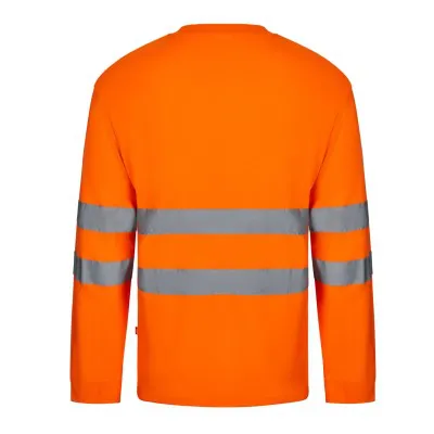 Tricou cu mânecă lungă, reflectorizant, de înaltă vizibilitate, din bumbac / Velilla / Îmbrăcăminte HiVis și reflectorizantă