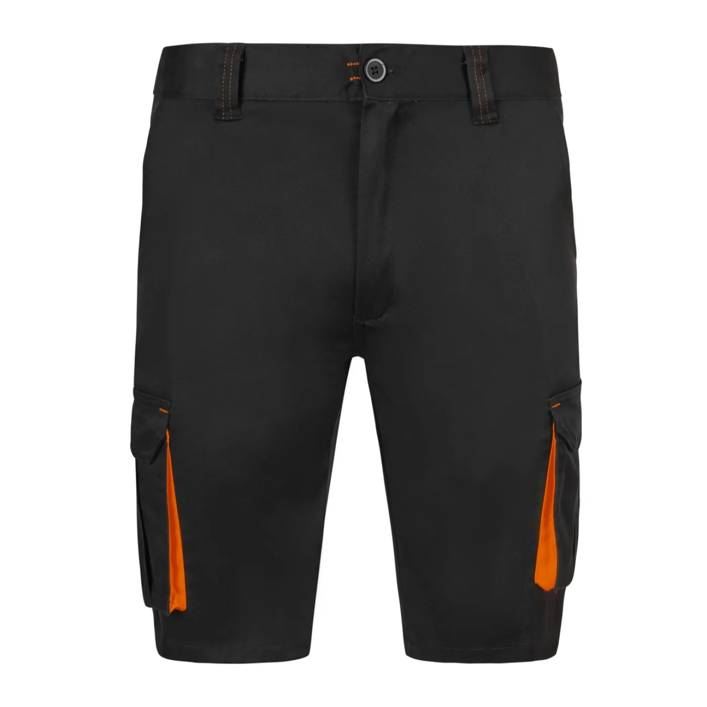 Pantaloni scurti stretch, cu buzunare multiple,  în două tonuri / Velilla / Pantaloni scurți de lucru