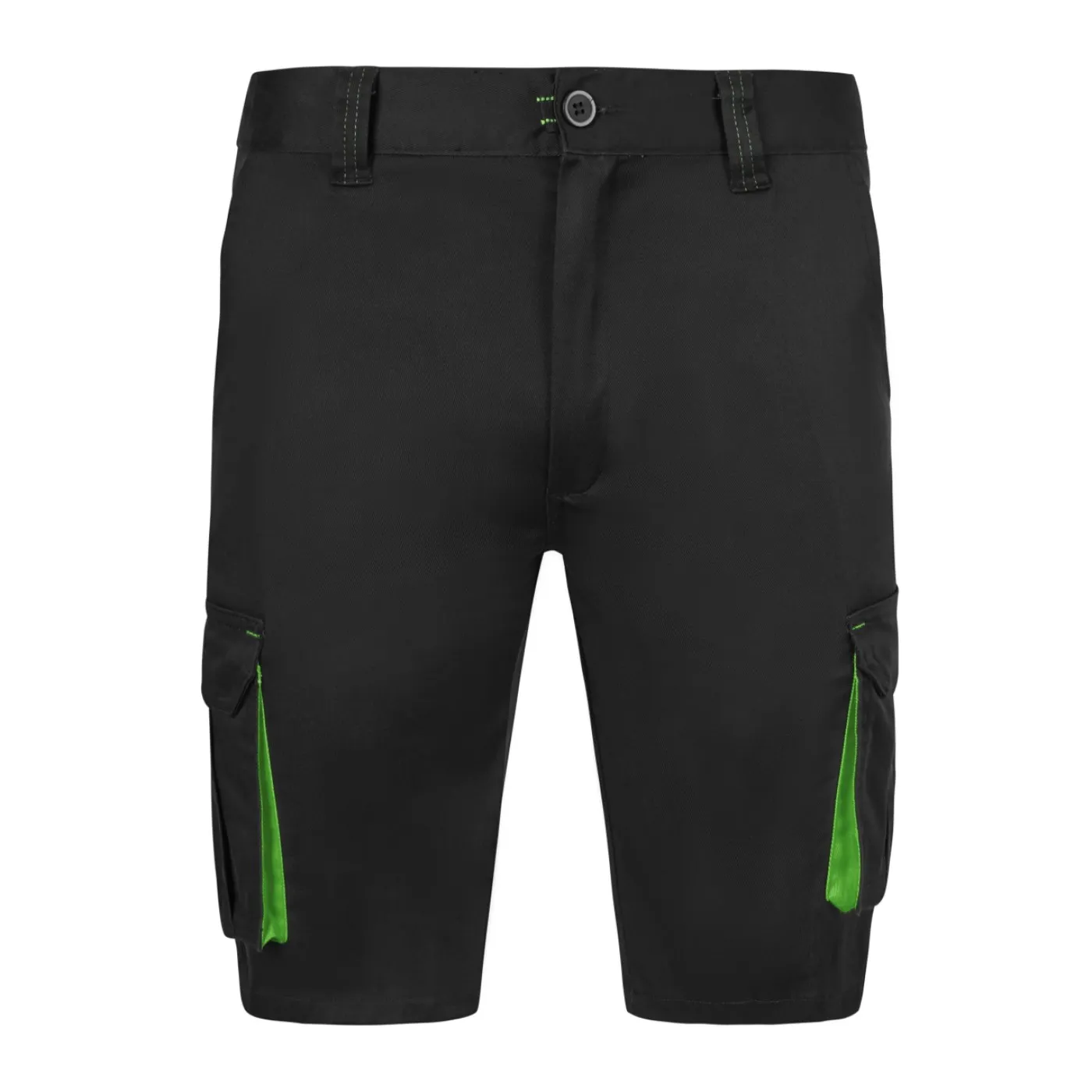 Pantaloni scurti stretch, cu buzunare multiple,  în două tonuri / Velilla / Pantaloni scurți de lucru