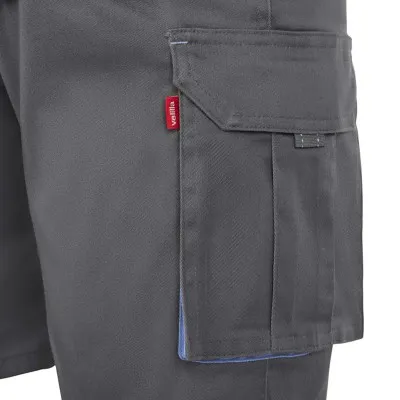 Pantaloni scurti stretch, cu buzunare multiple,  în două tonuri / Velilla / Pantaloni scurți de lucru