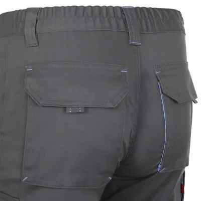 Pantaloni scurti stretch, cu buzunare multiple,  în două tonuri / Velilla / Pantaloni scurți de lucru