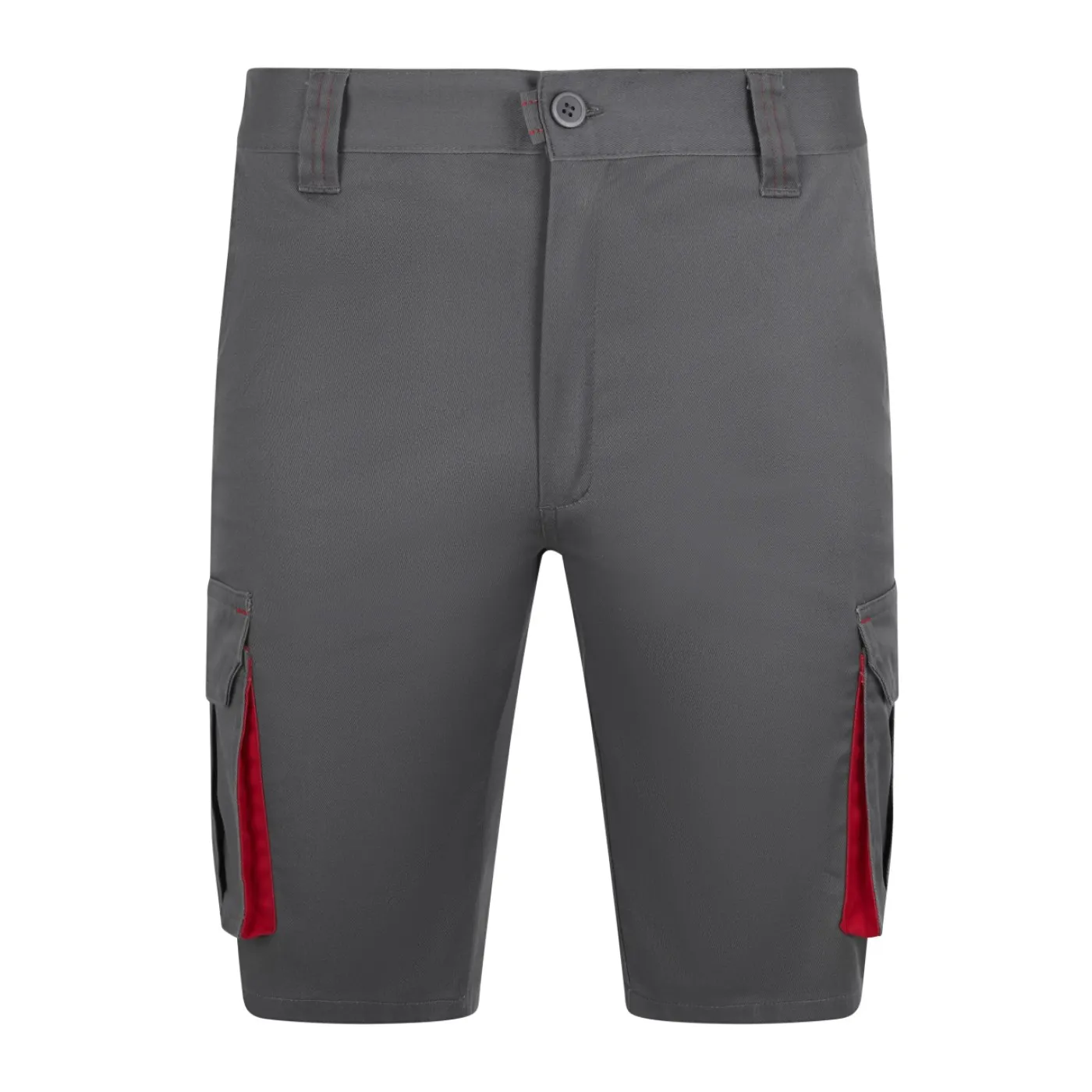 Pantaloni scurti stretch, cu buzunare multiple,  în două tonuri / Velilla / Pantaloni scurți de lucru