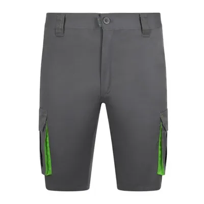 Pantaloni scurti stretch, cu buzunare multiple,  în două tonuri / Velilla / Pantaloni scurți de lucru