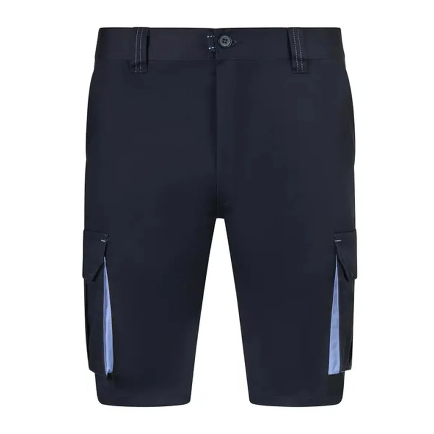 Pantaloni scurti stretch, cu buzunare multiple,  în două tonuri / Velilla / Pantaloni scurți de lucru