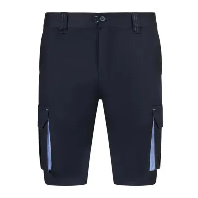 Pantaloni scurti stretch, cu buzunare multiple,  în două tonuri / Velilla / Pantaloni scurți de lucru