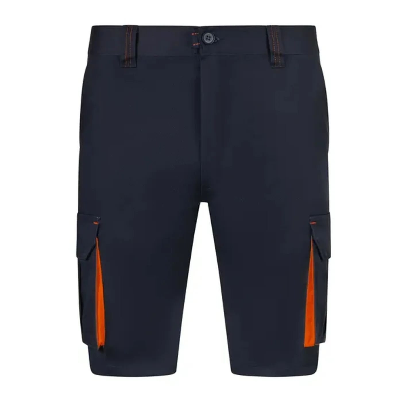 Pantaloni scurti stretch, cu buzunare multiple,  în două tonuri / Velilla / Pantaloni scurți de lucru