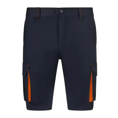 Pantaloni scurti stretch, cu buzunare multiple,  în două tonuri / Velilla / Pantaloni scurți de lucru