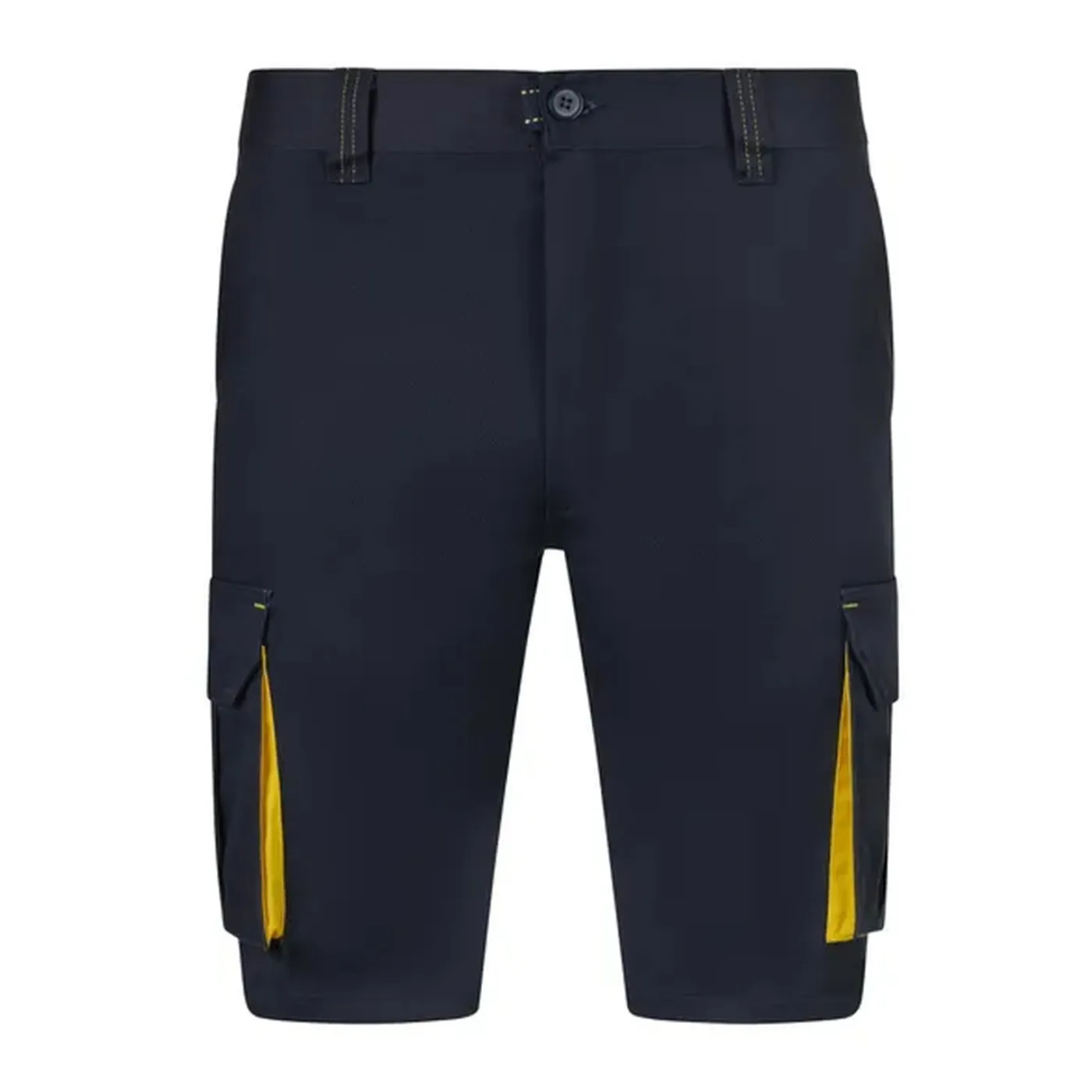 Pantaloni scurti stretch, cu buzunare multiple,  în două tonuri / Velilla / Pantaloni scurți de lucru