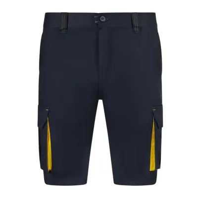 Pantaloni scurti stretch, cu buzunare multiple,  în două tonuri / Velilla / Pantaloni scurți de lucru