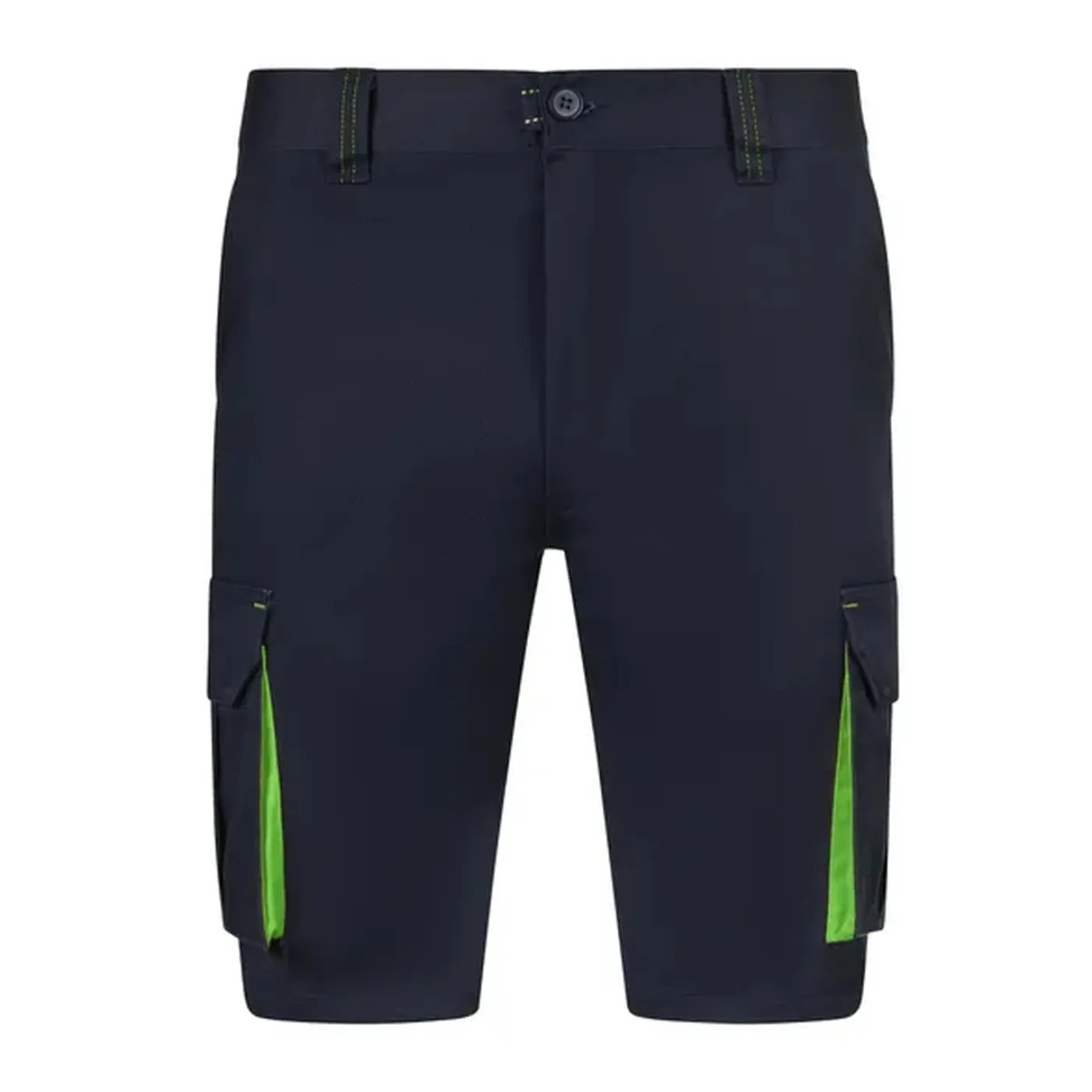 Pantaloni scurti stretch, cu buzunare multiple,  în două tonuri / Velilla / Pantaloni scurți de lucru