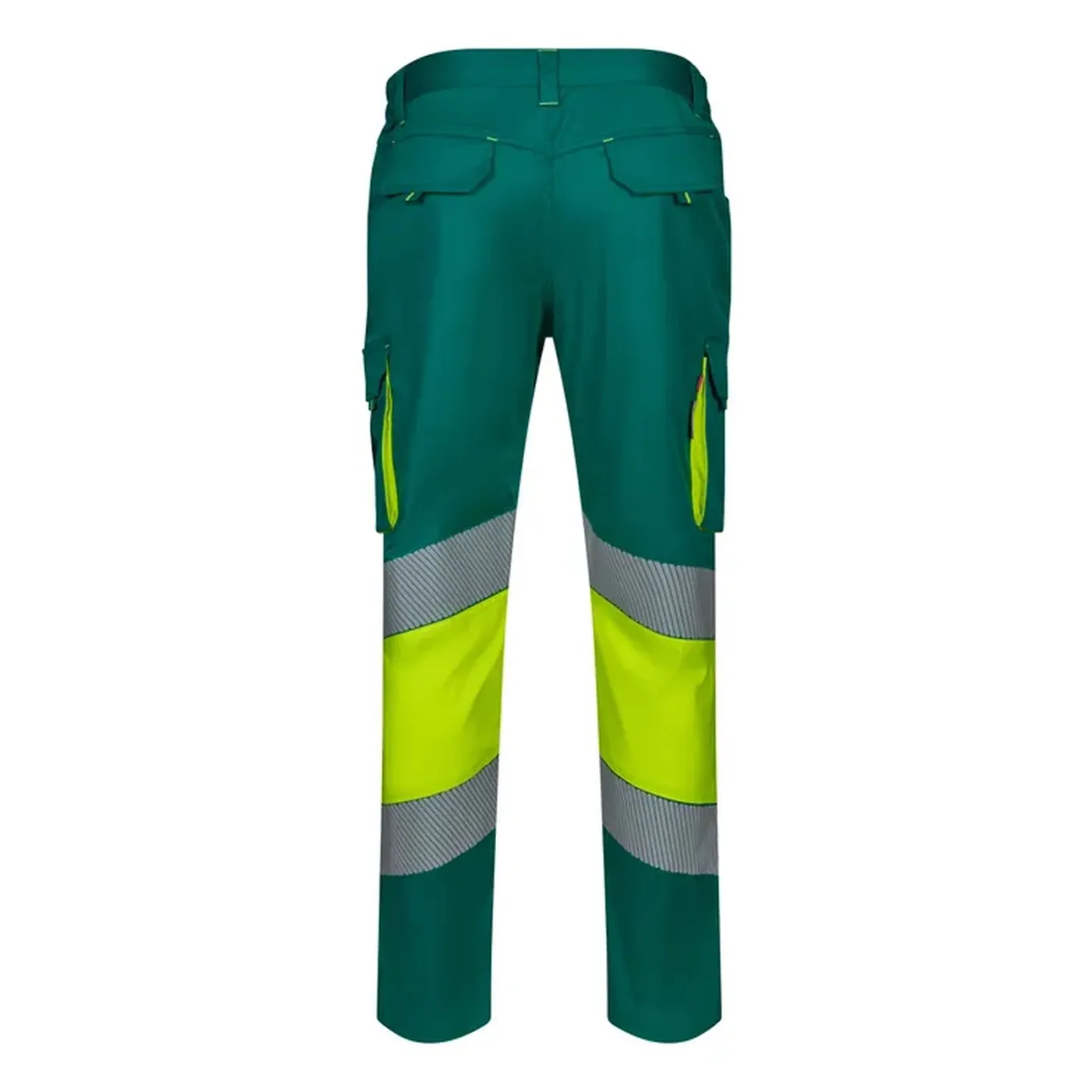 Pantaloni stretch de înaltă vizibilitate, în două tonuri, cu buzunare multiple / Velilla / Îmbrăcăminte HiVis și reflectorizantă