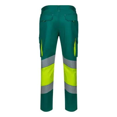 Pantaloni stretch de înaltă vizibilitate, în două tonuri, cu buzunare multiple / Velilla / Îmbrăcăminte HiVis și reflectorizantă
