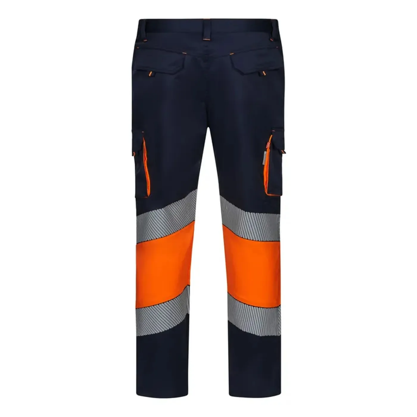 Pantaloni stretch de înaltă vizibilitate, în două tonuri, cu buzunare multiple / Velilla / Îmbrăcăminte HiVis și reflectorizantă