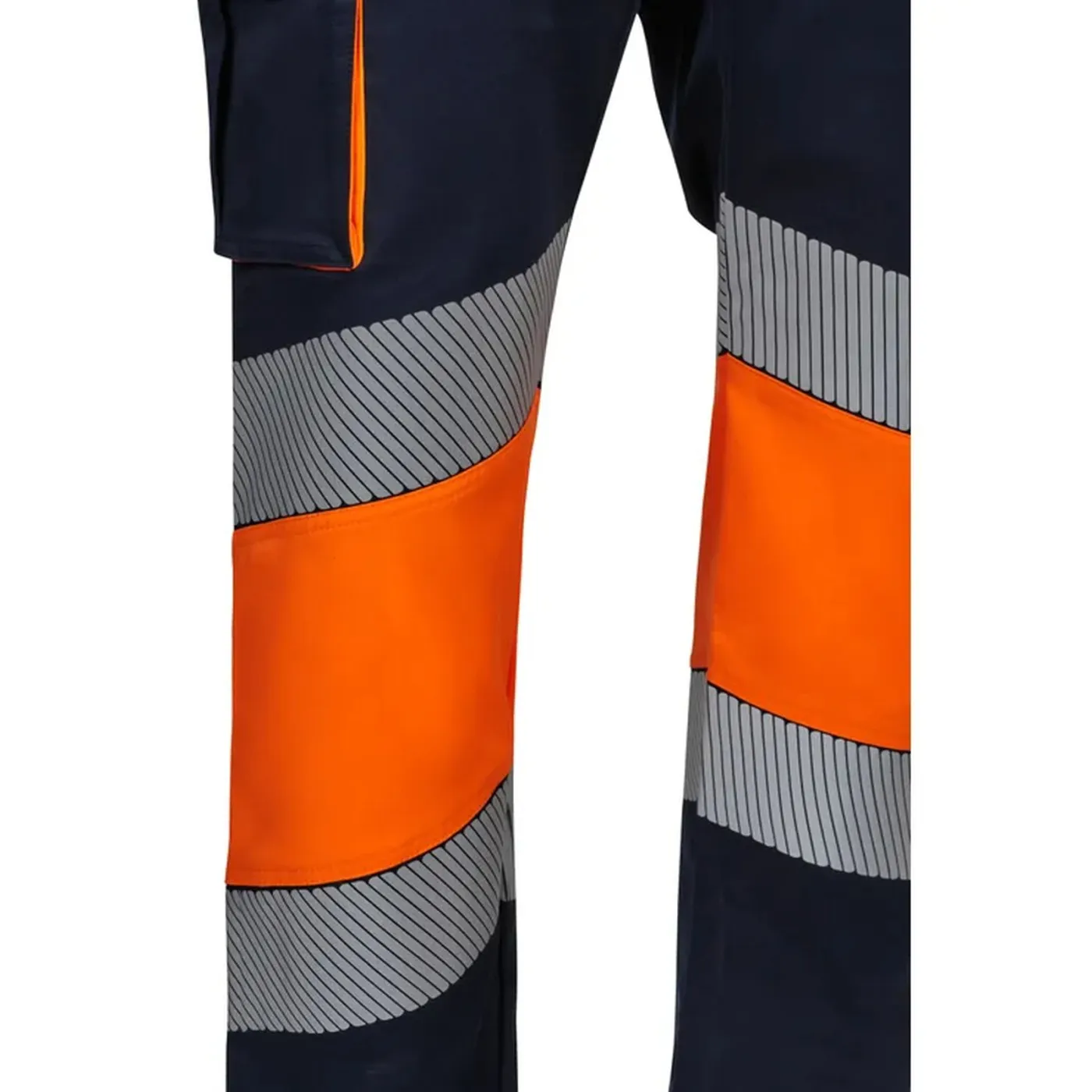 Pantaloni stretch de înaltă vizibilitate, în două tonuri, cu buzunare multiple / Velilla / Îmbrăcăminte HiVis și reflectorizantă