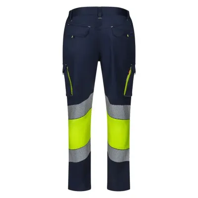 Pantaloni stretch de înaltă vizibilitate, în două tonuri, cu buzunare multiple / Velilla / Îmbrăcăminte HiVis și reflectorizantă
