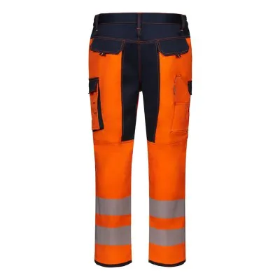 Pantaloni stretch de înaltă vizibilitate, în două tonuri, cu buzunare multiple / Velilla / Îmbrăcăminte HiVis și reflectorizantă