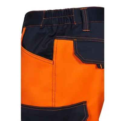 Pantaloni stretch de înaltă vizibilitate, în două tonuri, cu buzunare multiple / Velilla / Îmbrăcăminte HiVis și reflectorizantă