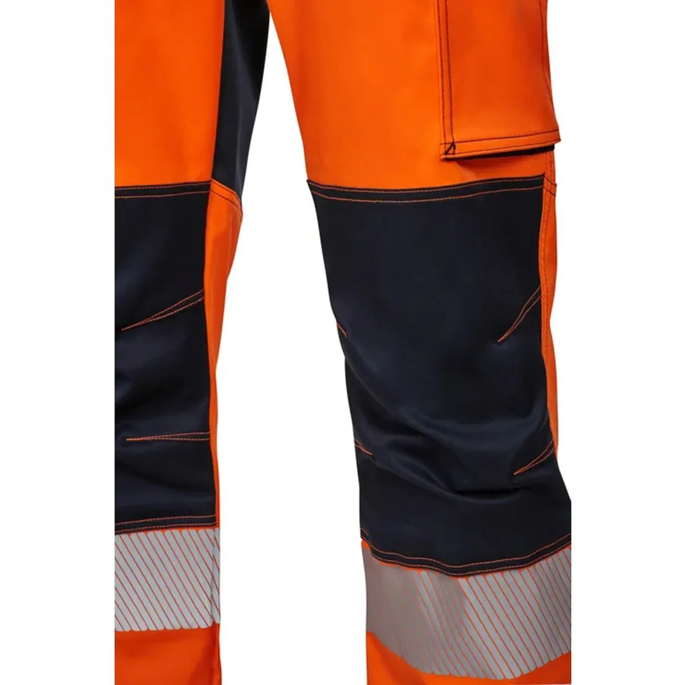 Pantaloni stretch de înaltă vizibilitate, în două tonuri, cu buzunare multiple / Velilla / Îmbrăcăminte HiVis și reflectorizantă