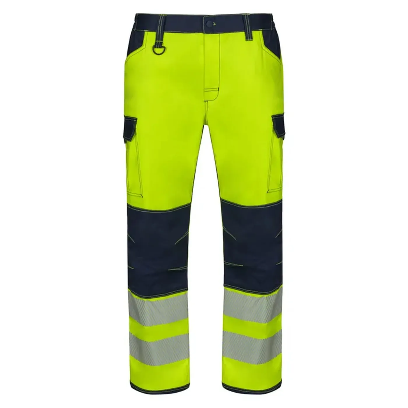 Pantaloni stretch de înaltă vizibilitate, în două tonuri, cu buzunare multiple / Velilla / Îmbrăcăminte HiVis și reflectorizantă