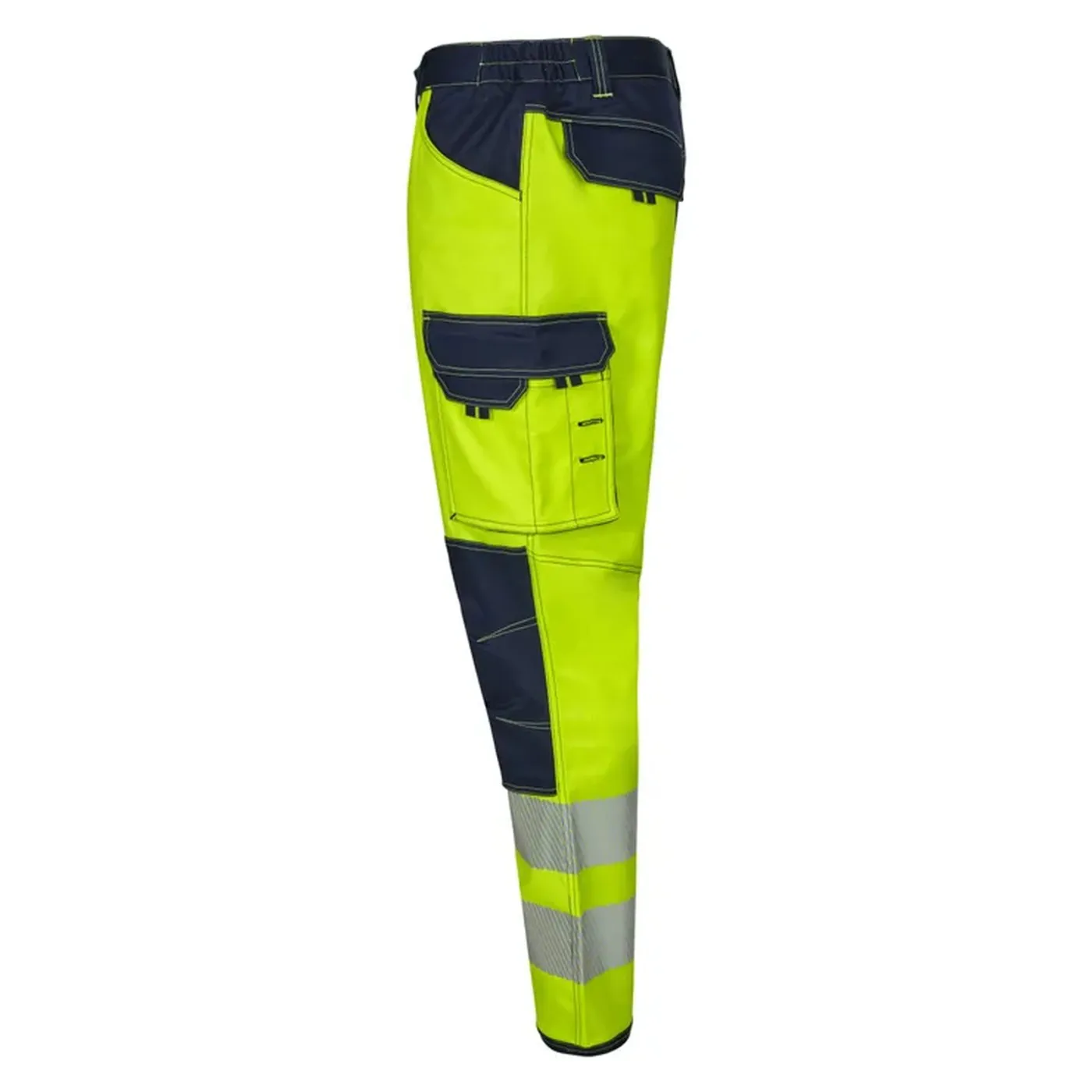 Pantaloni stretch de înaltă vizibilitate, în două tonuri, cu buzunare multiple / Velilla / Îmbrăcăminte HiVis și reflectorizantă