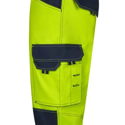 Pantaloni stretch de înaltă vizibilitate, în două tonuri, cu buzunare multiple / Velilla / Îmbrăcăminte HiVis și reflectorizantă