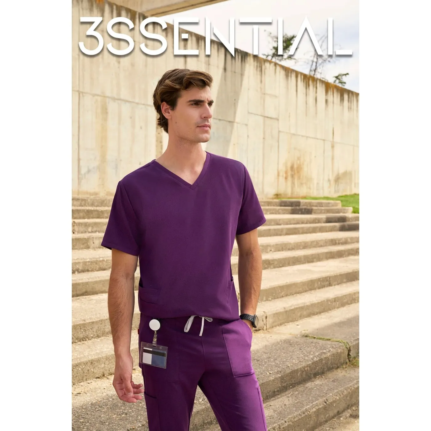 Bluză medicală stretch, din poliester reciclat / Velilla / Îmbrăcăminte medicală
