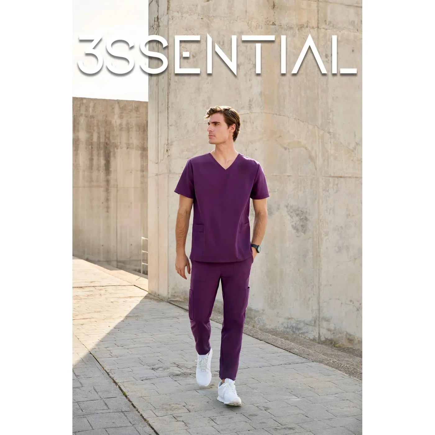 Pantaloni stretch, drepți, din poliester reciclat / Velilla / Îmbrăcăminte medicală