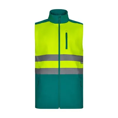 Vestă softshell de înaltă vizibilitate, în două tonuri / Velilla / Îmbrăcăminte HiVis și reflectorizantă