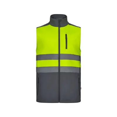 Vestă softshell de înaltă vizibilitate, în două tonuri / Velilla / Îmbrăcăminte HiVis și reflectorizantă