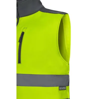 Vestă softshell de înaltă vizibilitate, în două tonuri / Velilla / Îmbrăcăminte HiVis și reflectorizantă