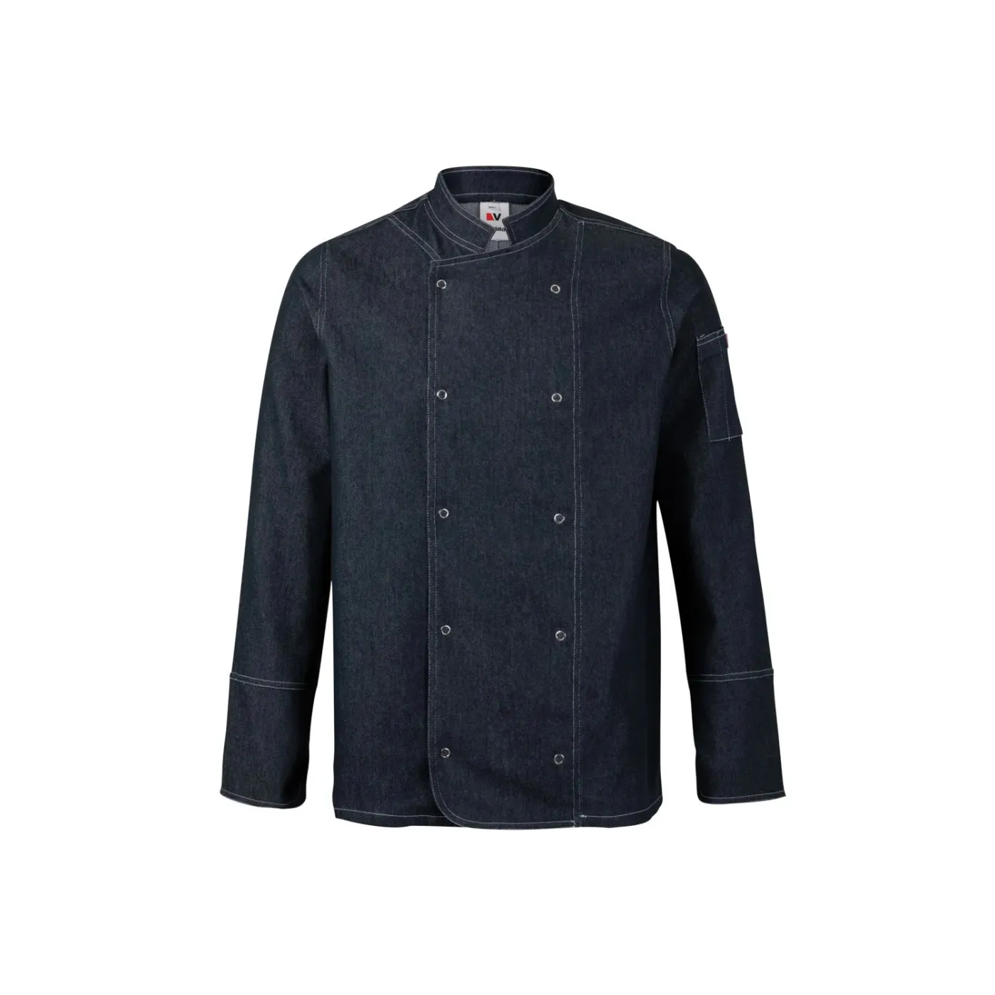Jachetă bucătar din denim, cu mînecă lungă și cu nasturi / Velilla / Îmbrăcăminte bucătari, ospătari, HoReCa