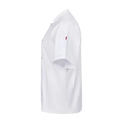 Jachetă bucătar, cu mânecă scurtă, cu capse / Velilla / Îmbrăcăminte bucătari, ospătari, HoReCa