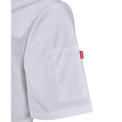 Jachetă bucătar, cu mânecă scurtă, cu capse / Velilla / Îmbrăcăminte bucătari, ospătari, HoReCa